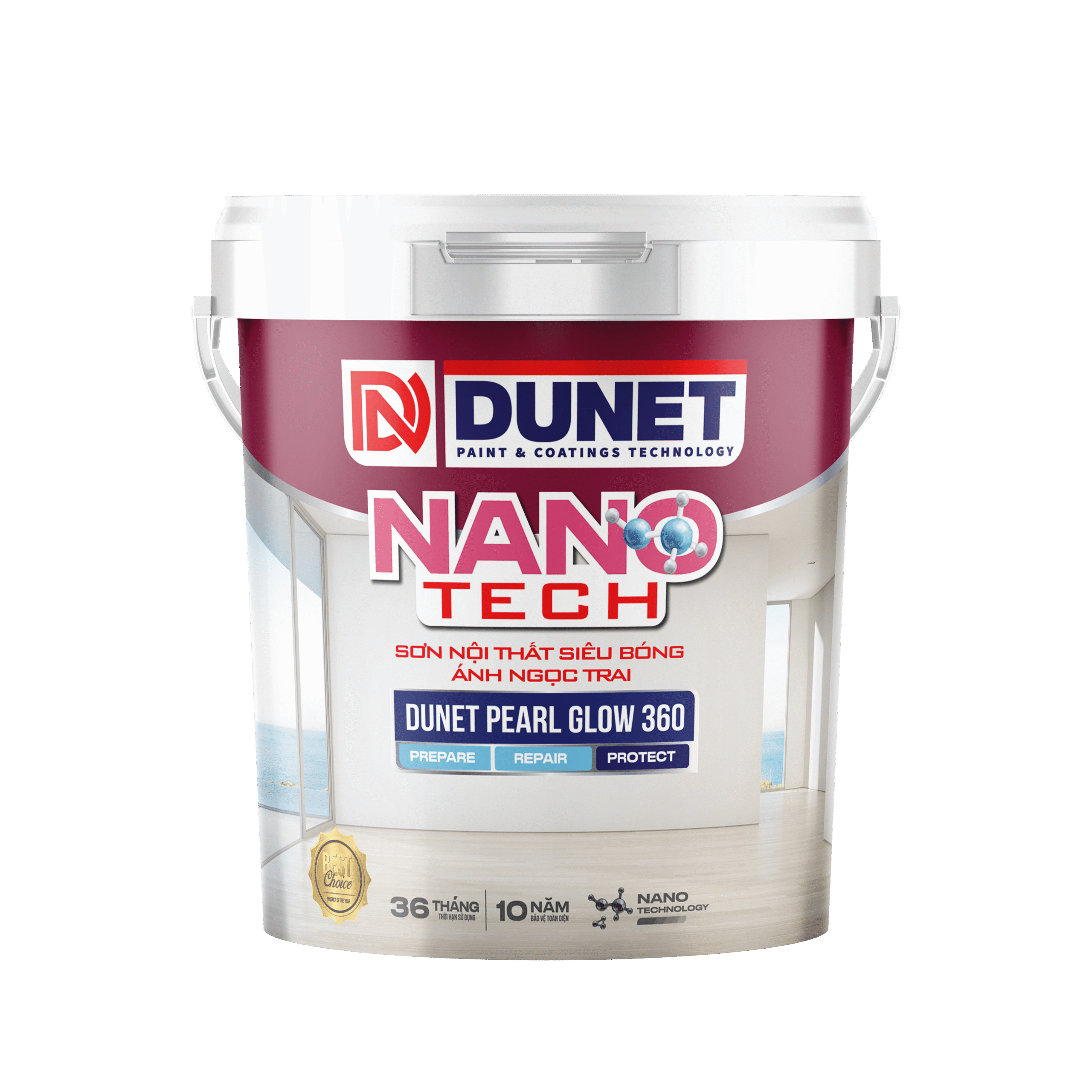 DUNET PEARL GLOW 360-SƠN NỘI THẤT SIÊU BÓNG ÁNH NGỌC TRAI CAO CẤP