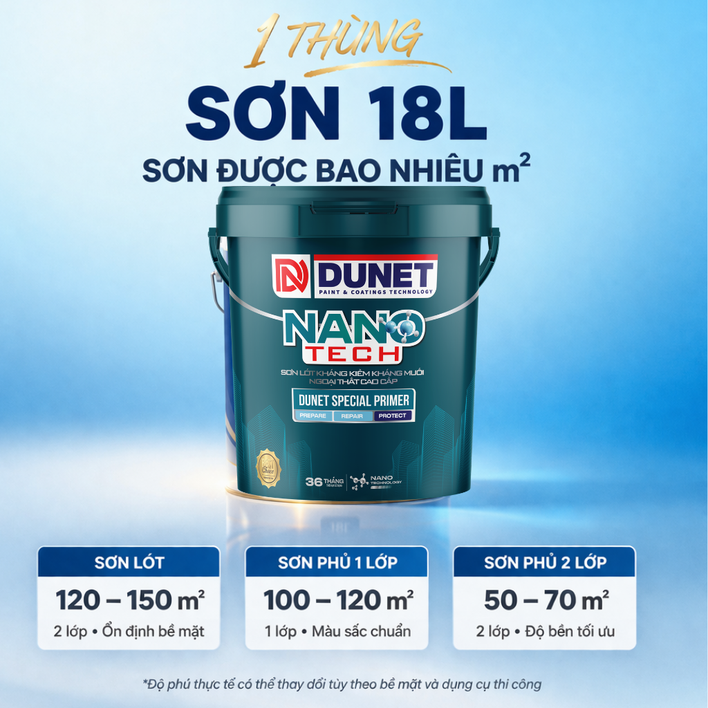 1 thùng sơn được bao nhiêu m2
