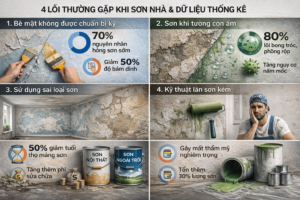 Các lỗi thường gặp khi sơn nhà