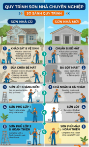 Quy trình sơn nhà chuyên nghiệp