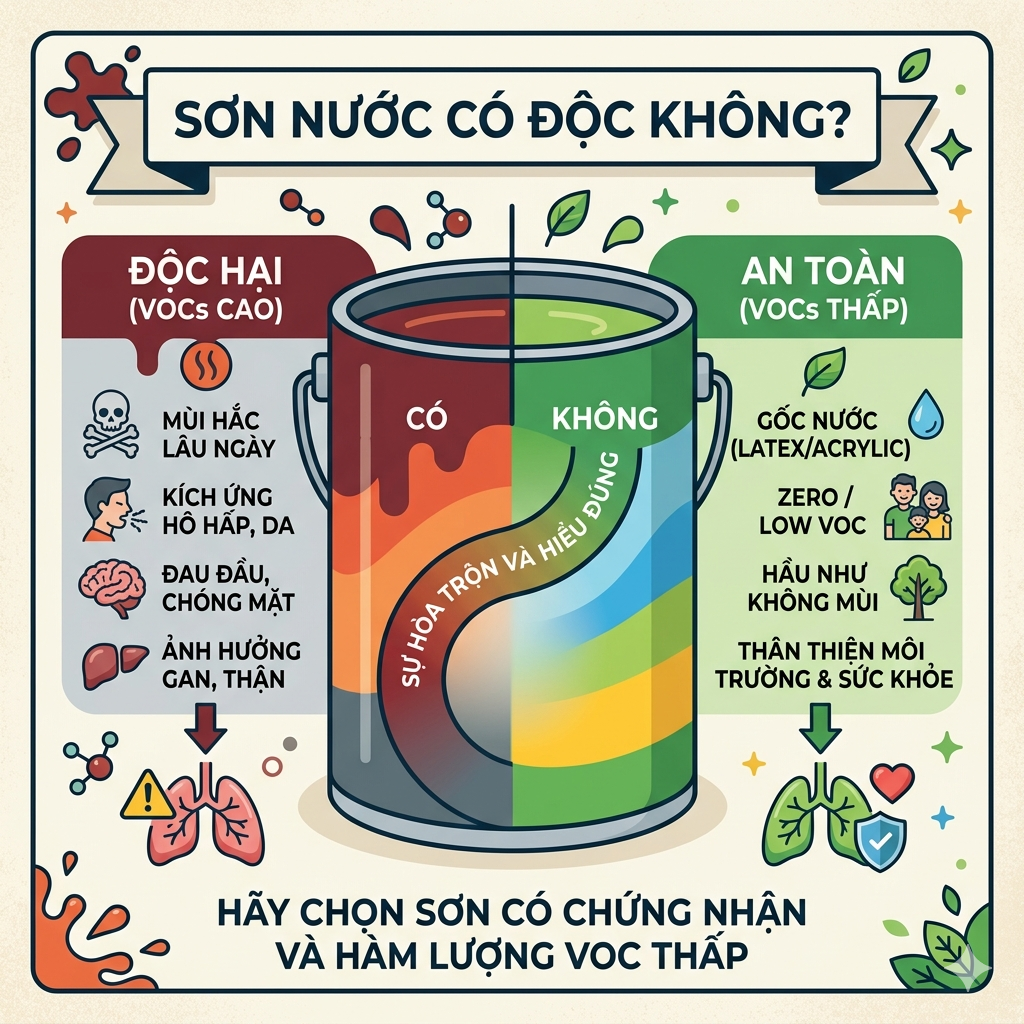 Sơn nước có độc không?