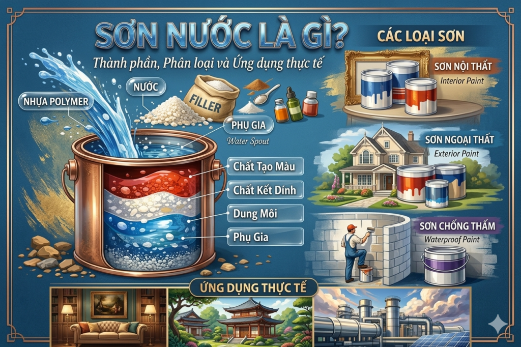 Sơn nước là gì? Thành phần sơn nước bao gồm những gì?
