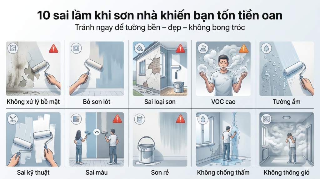 Sai lầm khi chọn sơn cần tránh
