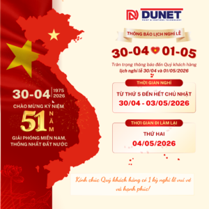 Thông báo lịch nghỉ lễ sơn Dunet