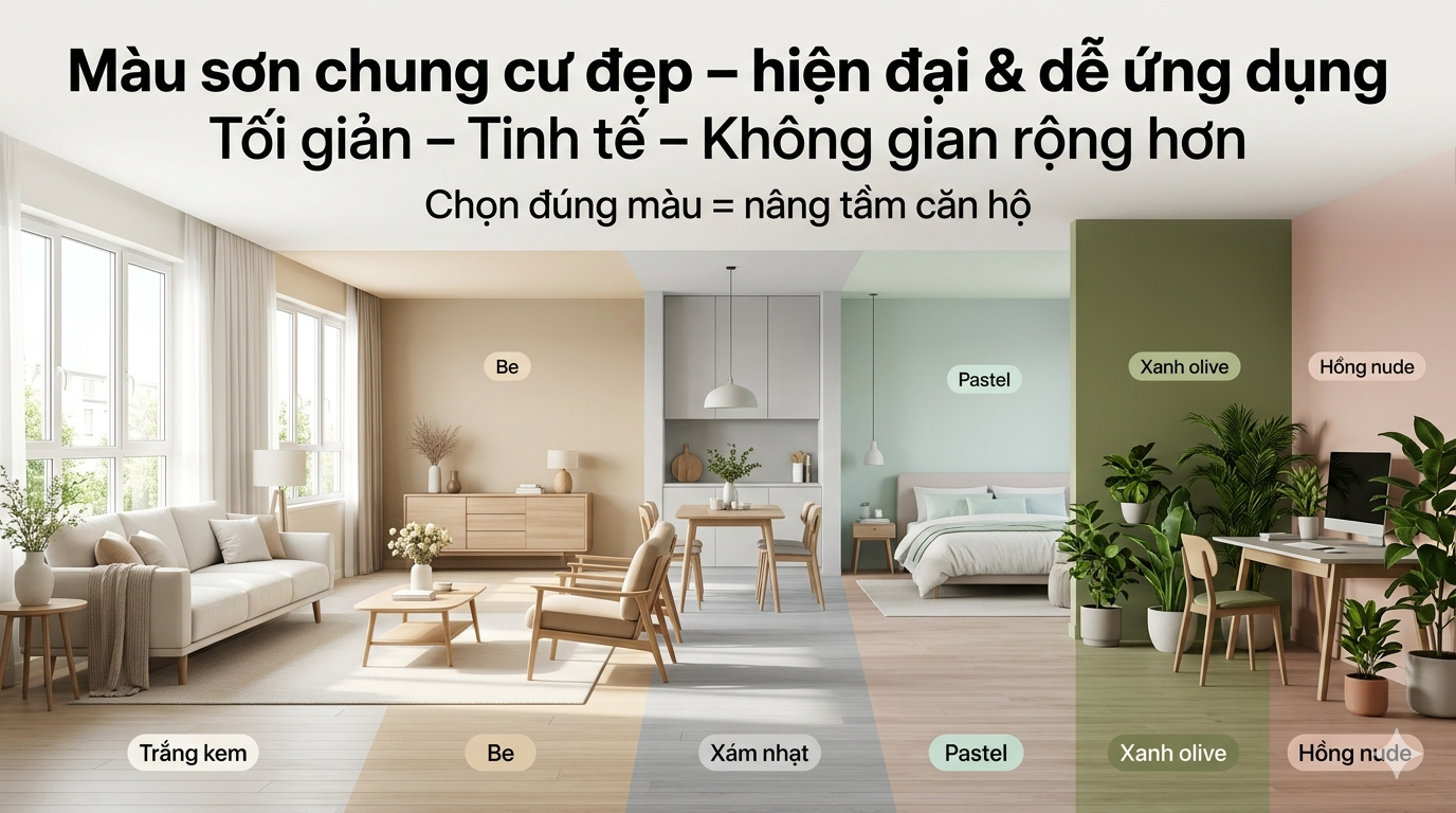Chọn màu sơn cho chung cư