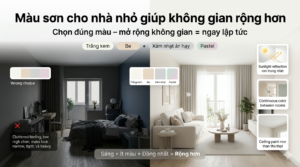 Mẹo chọn màu sơn cho nhà rộng hơn