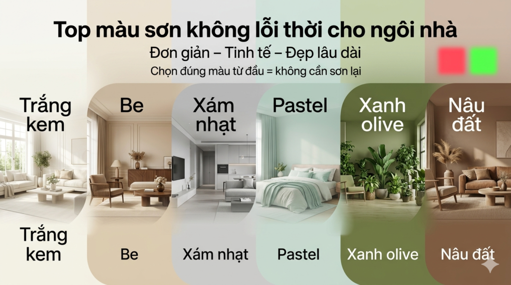 Màu sơn không bao giờ lỗi thời