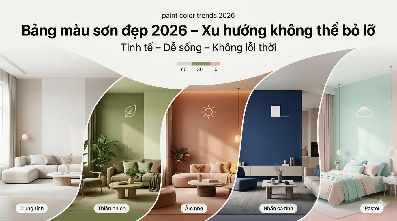 Xu hướng màu sơn 2026