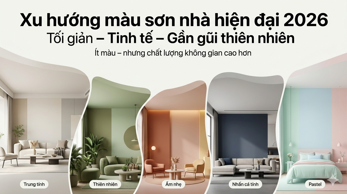 Xu hướng sơn nhà hiện đại